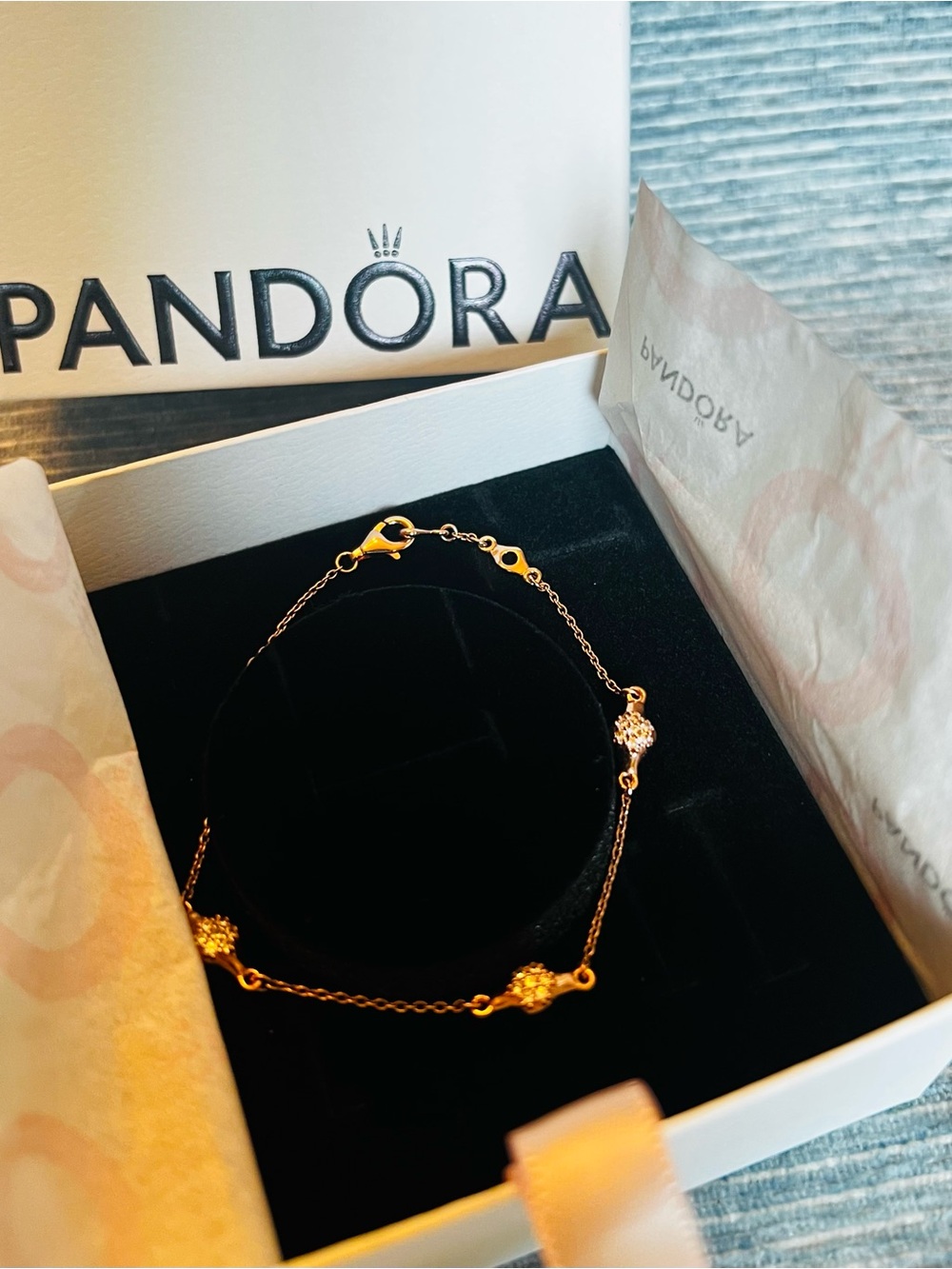 Pandora - Delicate Rose Gold Crystal Love Pods - Womens Jewelry